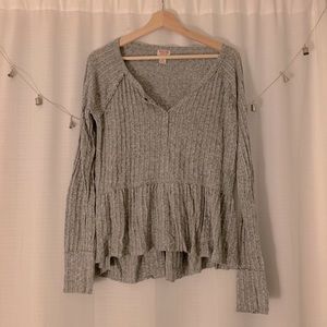 MOSSIMO SUPPLY CO soft peplum tee